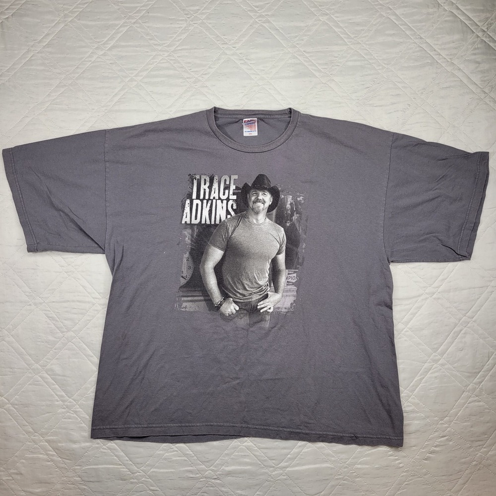 Trace Adkins‎ gray 2013 tour BaySide T shirt 3XL made in the USA